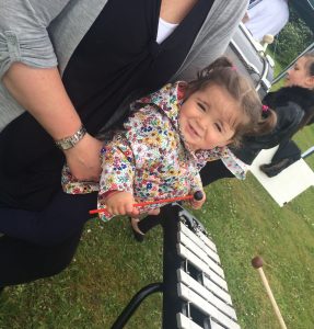 Hannah on a xylophone at Horizon Performing Arts
